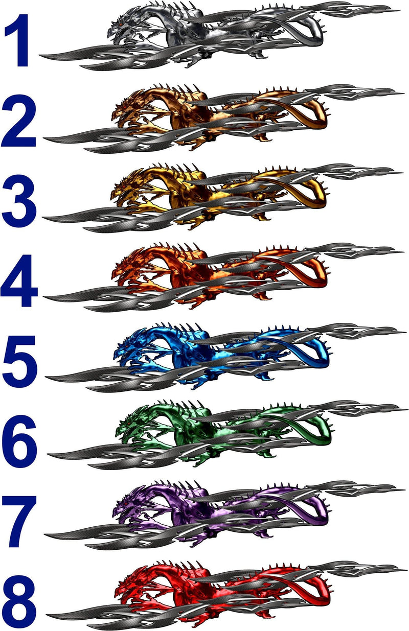 tribal dragon decals available colors to choose from